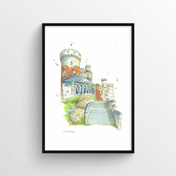 framed devizes castle artwork poster