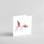 flamingos greetings card