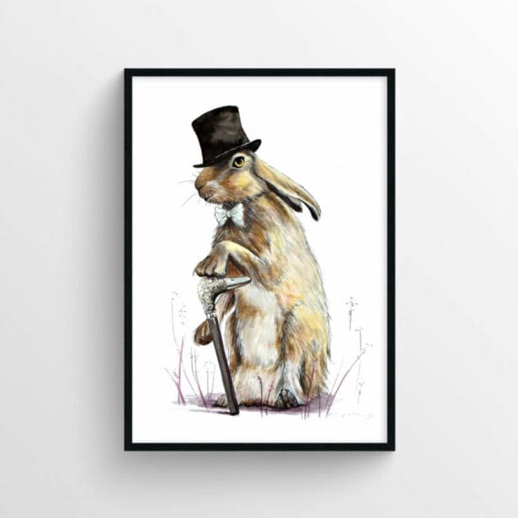 framed fred ast hare artwork poster
