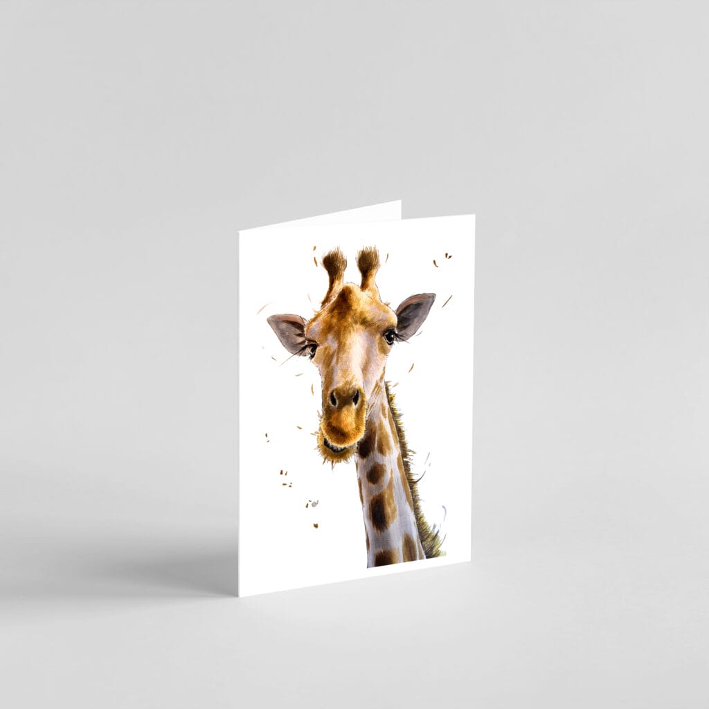 jerry the giraffe greetings card