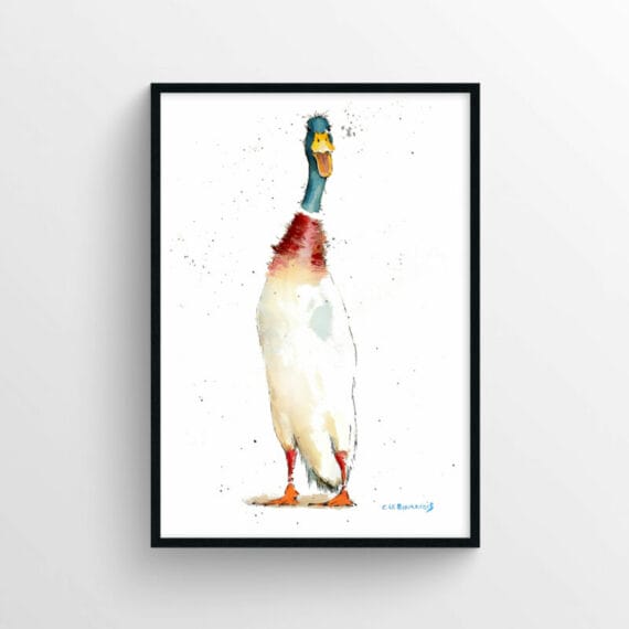 framed runner duck artwork poster